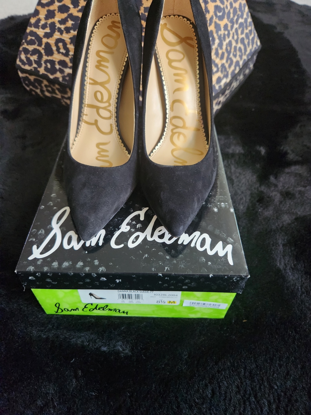 Sam Edelman Dana Black Suede Pointed-Toe Pumps